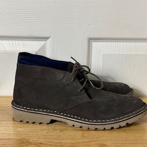 Reaction Kenneth Cole Gray Leather Lace Up Chukka Boots Abie Desert boot Size 11